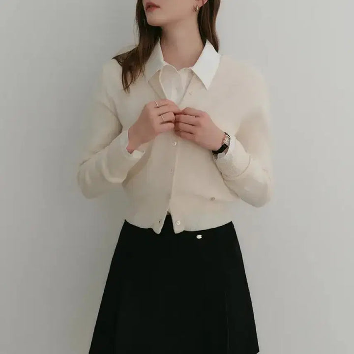 [BUNJANG] Lookast Cashmere Round Cardigan Ivory / 룩캐스트 힌스 캐시 라운드 가디건 아이보리