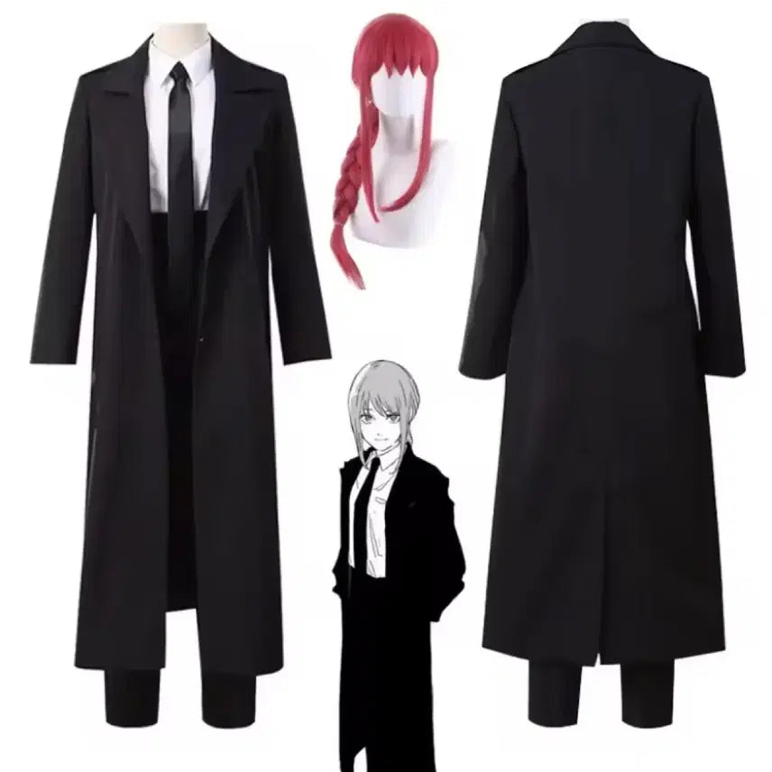 [BUNJANG] Chainsaw Man Makima Cosplay Full Set with Wig / 체인소맨 마키마 코스프레 풀셋 가발 포함 정장 졸사 판매