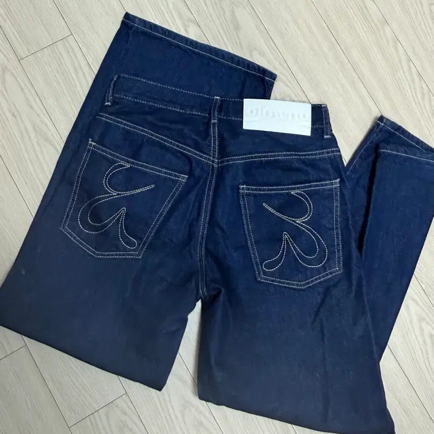 [BUNJANG] Glowny 901 Low Rise Wide Leg Jeans Deep Blue S / 글로니 901 로우라이즈 와이드레그 진 딥블루 S