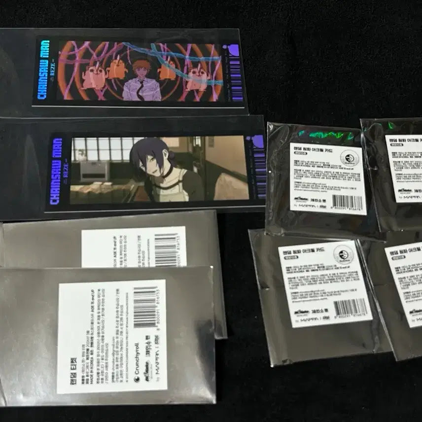 [BUNJANG] Chainsaw Man MAPPA Pop-Up Store Akihabara AK Acrylic Card - Unsealed - Reze, Denji, Pochita / 체인소맨 마파 팝업 홍대 AK 원화 아크릴 카드 미개봉 레제 덴지 티켓