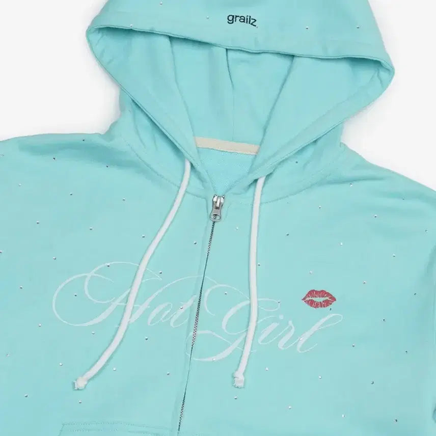 [BUNJANG] Grailz Mint Sky Blue Zip Hoodie Size 2 / 그레일즈 grailz 민트 하늘색 후드집업 [2]
