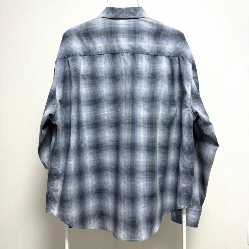 [BUNJANG] COOR Cotton Ombre Check Shirt M Blue Check Limited Edition / 쿠어 코튼 옴브레 체크 셔츠 새상품 한정판 54% 선착순 세일