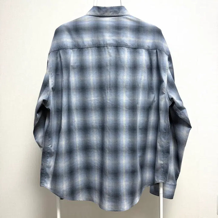 [BUNJANG] COOR Cotton Ombre Check Shirt M Blue Check Limited Edition / 쿠어 코튼 옴브레 체크 셔츠 새상품 한정판 54% 선착순 세일
