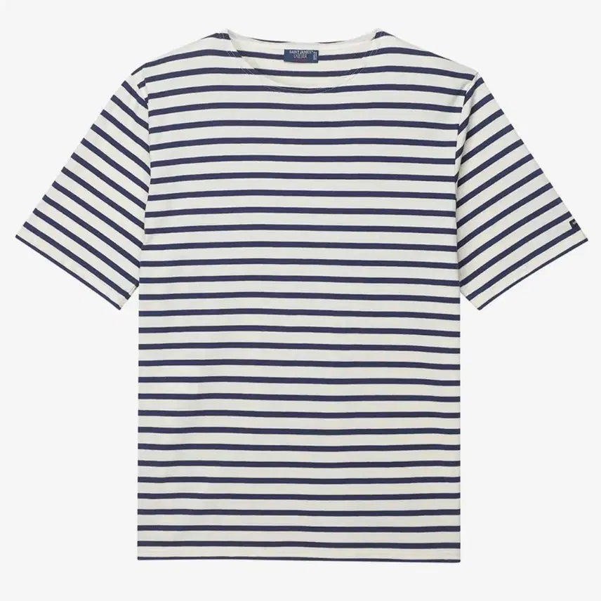 [BUNJANG] Saint James Levant 18 Short Sleeve T-Shirt Navy/White Stripe M / 세인트제임스 Levant 18 남자 반팔 티셔츠 M