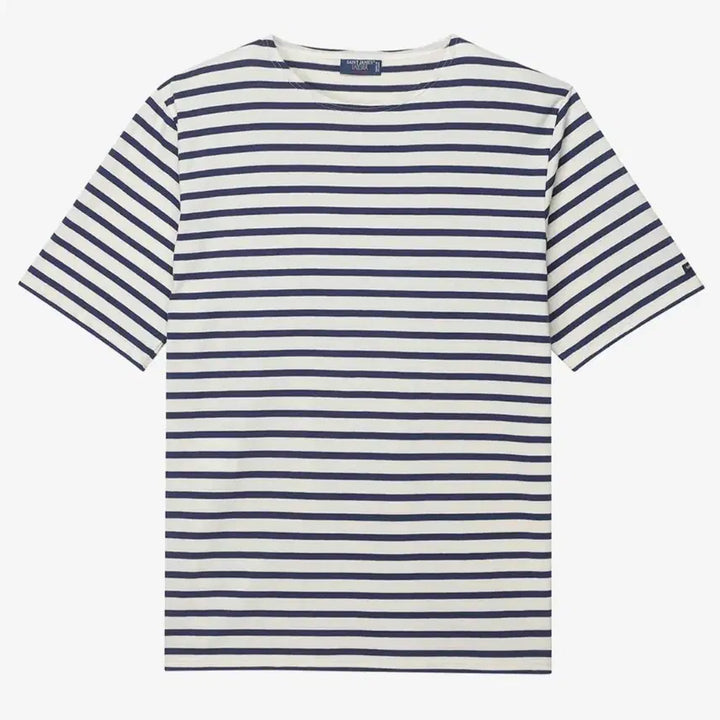 [BUNJANG] Saint James Levant 18 Short Sleeve T-Shirt Navy/White Stripe M / 세인트제임스 Levant 18 남자 반팔 티셔츠 M
