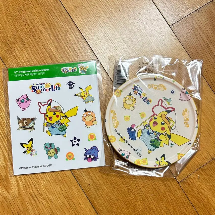 [BUNJANG] VT Cosmetics Pokemon Edition Pikachu Tea Coaster Sticker Set / 올리브영 브이티 포켓몬 티 코스터 스티커 피카츄