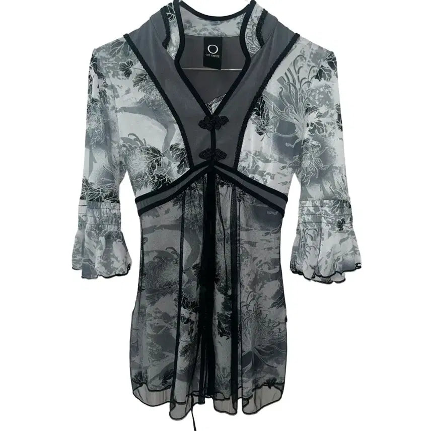 [BUNJANG] Ozz oneste Lace-up China Blouse Oriental / Ozz oneste 오즈온 레이스업 차이나 블라우스 오리엔탈