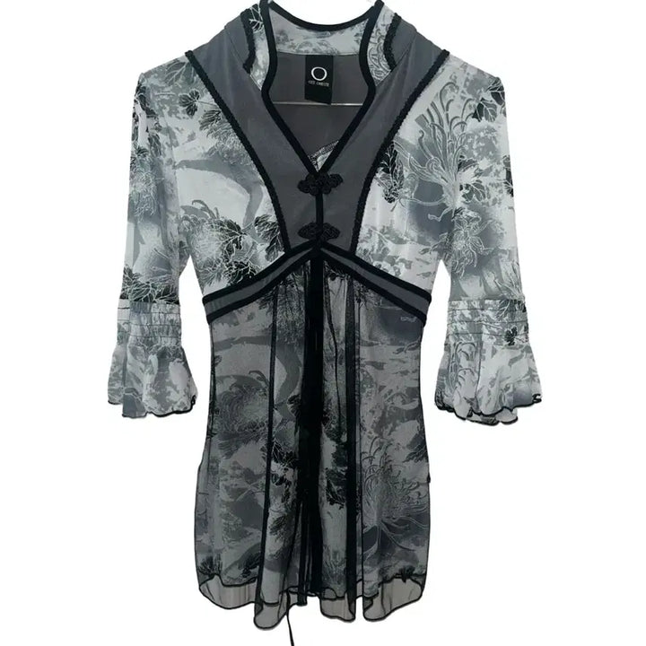 [BUNJANG] Ozz oneste Lace-up China Blouse Oriental / Ozz oneste 오즈온 레이스업 차이나 블라우스 오리엔탈
