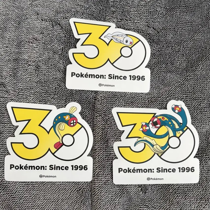 [BUNJANG] Pokemon 30th Anniversary Logo Sticker Set - Magcargo Evolution / 한국한정] 포켓몬 30주년 로고 스티커 저리어 저리릴 저리더프 진화 세트