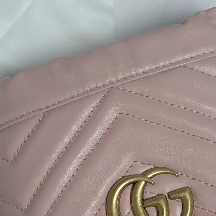 [BUNJANG] Gucci Marmont Mini Bucket Bag Pink / 구찌 마몽 미니 버킷 핑크