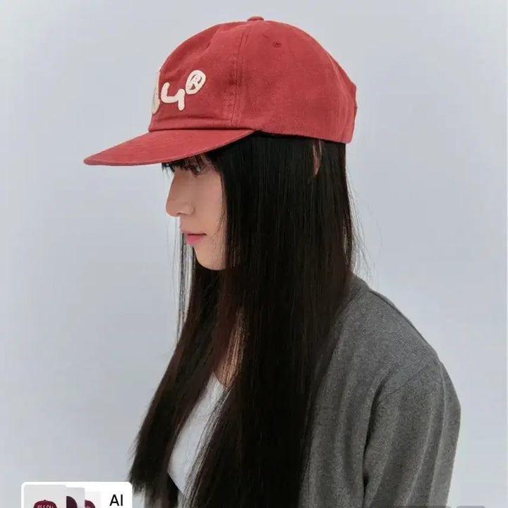 [BUNJANG] Eldu Appliqué Cap Burgundy / 엘두 아플리케앱 모자 새상품 버건디