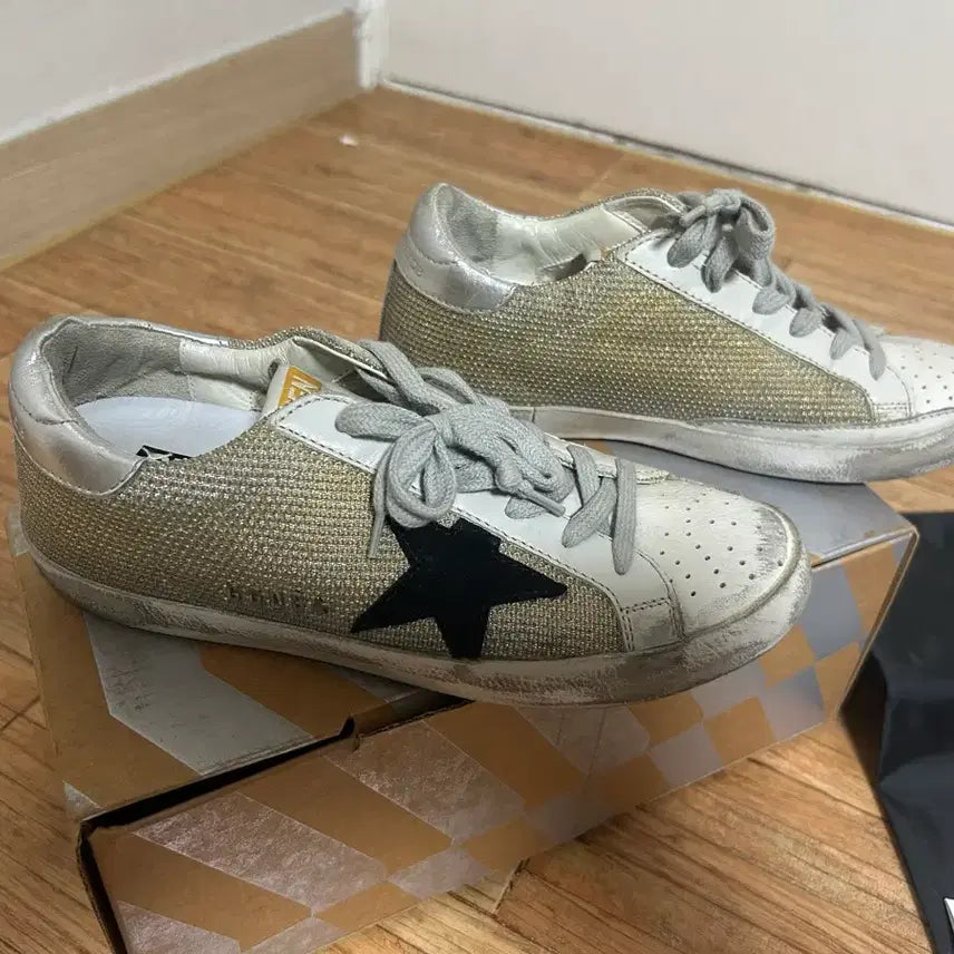 [BUNJANG] Golden Goose Silver Tab Sneakers (Authentic, Full Box) / 골든구스 실버탭 (정품 풀박스)