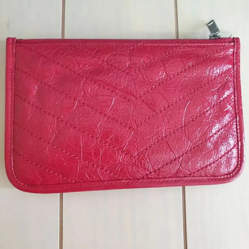 [BUNJANG] Saint Laurent Red Matelassé Clutch / 정품 생로랑 레드색 마틀라세 클러치