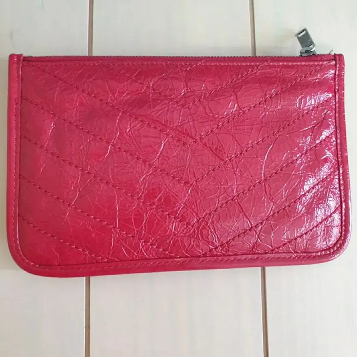[BUNJANG] Saint Laurent Red Matelassé Clutch / 정품 생로랑 레드색 마틀라세 클러치