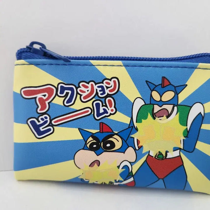 [BUNJANG] Crayon Shin-chan Action Mask Coin Purse + Penguin Keyring Set / 짱구는 못말려 액션가면 동전지갑+펭귄 키링 세트