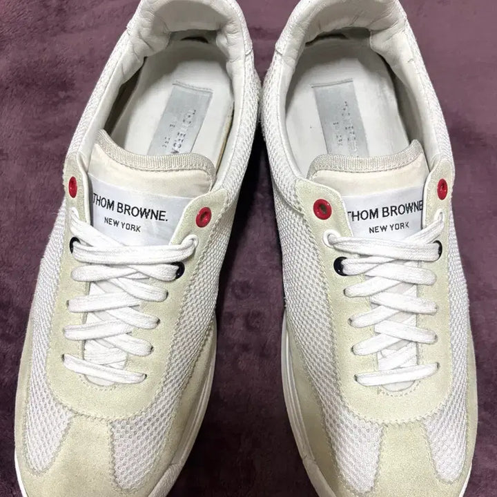 [BUNJANG] Thom Browne Fine Tech Runner Mesh Sneakers White / (42) 톰브라운 파인 테크 러너 메쉬 스니커즈 화이트 270-275