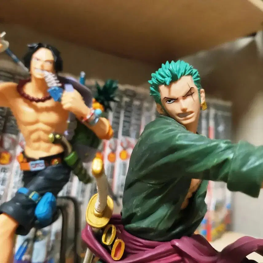 [BUNJANG] Bandai One Piece Zoro &amp; Ace Figure Set (Yozou Monogatari, Mania Magazine) / 원피스 피규어 반다이 일괄 조로 조형이야기 에이스 매니아 매거진