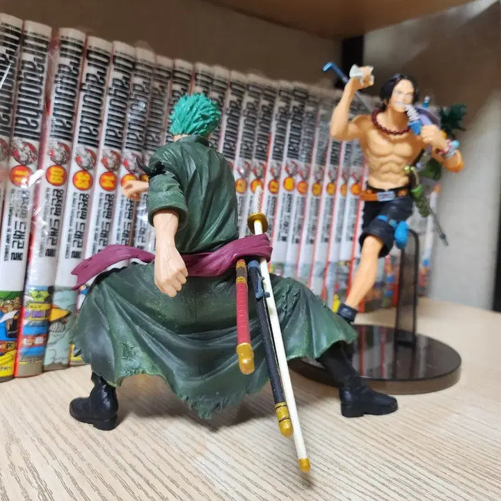 [BUNJANG] Bandai One Piece Zoro &amp; Ace Figure Set (Yozou Monogatari, Mania Magazine) / 원피스 피규어 반다이 일괄 조로 조형이야기 에이스 매니아 매거진