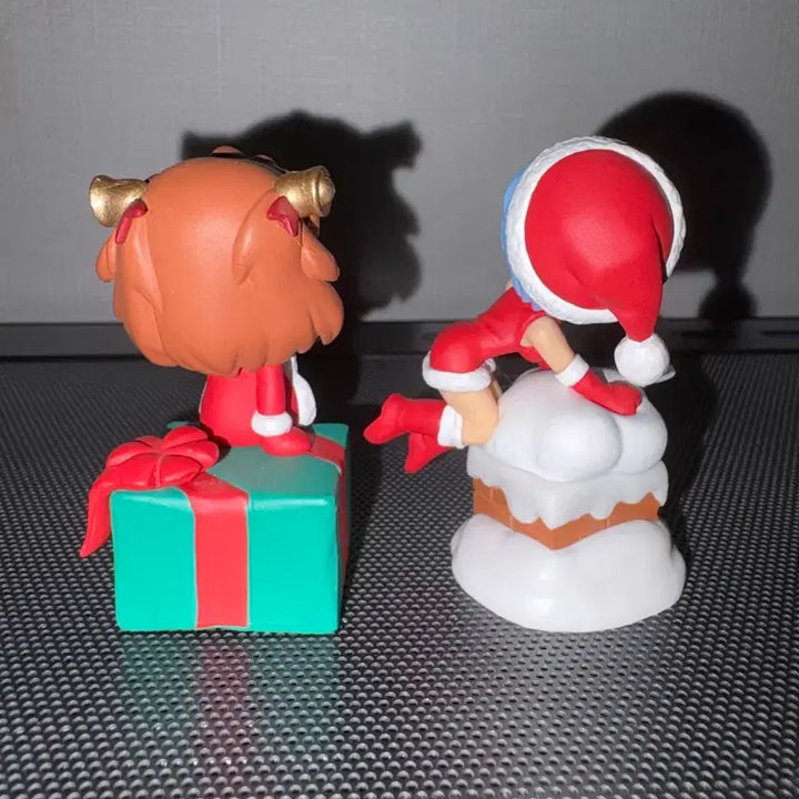 [BUNJANG] Evangelion Christmas Mini Display Figures Bundle Set (Rei, Asuka) / (일괄)에반게리온 크리스마스 미니 디스플레이 피규어 레이 아스카