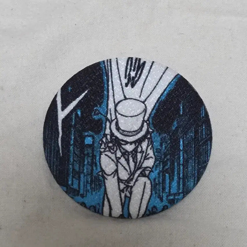 [BUNJANG] Detective Conan Town Kaito Kid Fabric Can Badge / 코난마을 탐정사 괴도키드 패브릭 캔뱃지