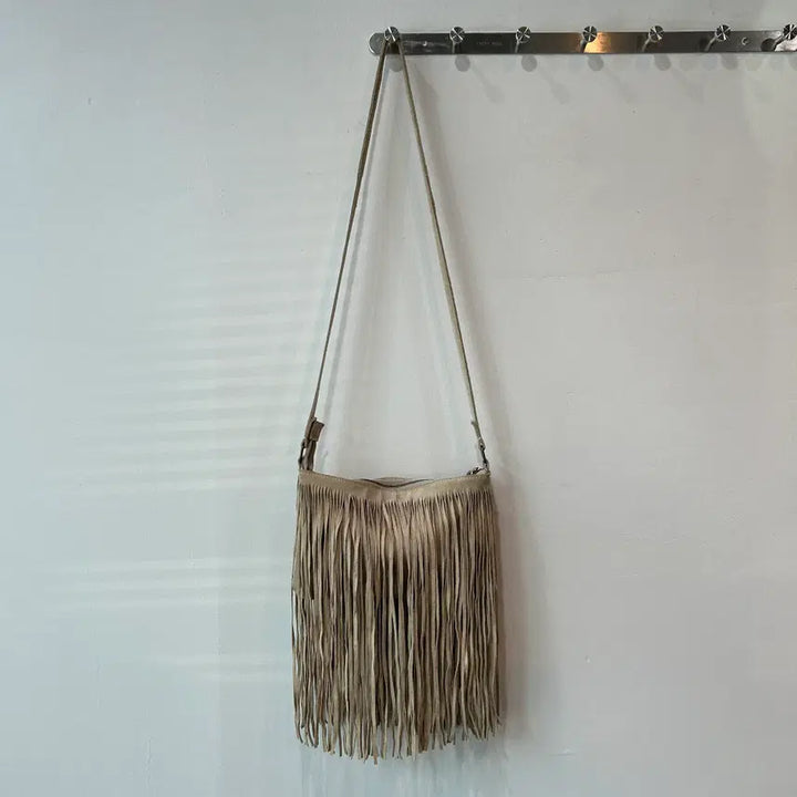 [BUNJANG] Vintage Fringe Detail Crossbody Bag / 빈티지 프린지 디테일 크로스백
