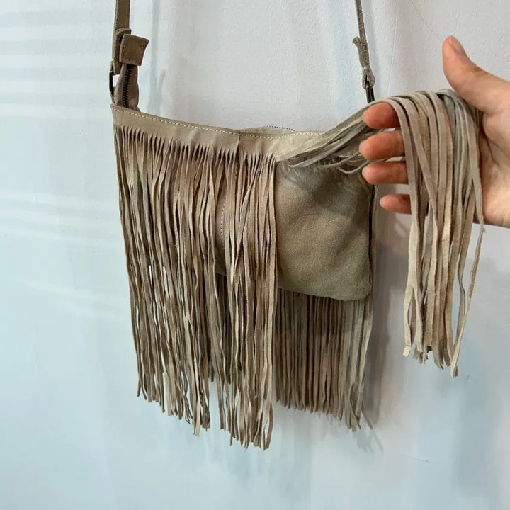 [BUNJANG] Vintage Fringe Detail Crossbody Bag / 빈티지 프린지 디테일 크로스백