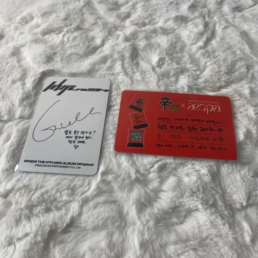 [BUNJANG] Aespa Shin Ramyun Collaboration Photocard Set (Ningning, Giselle) / 에스파 신라면 전체포카,지젤포카 판매중ㅇ
