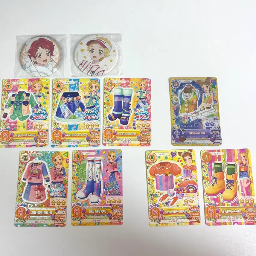 [BUNJANG] Aikatsu! Pop Type Hina Card Can Badge Set / 아이엠스타 팝타입 희나 카드 캔뱃지 정리 판매
