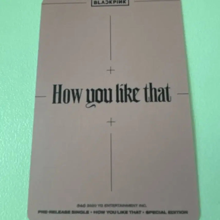 [BUNJANG] Blackpink Jisoo How You Like That Photocard / 블랙핑크 지수 how you like that / Black pink