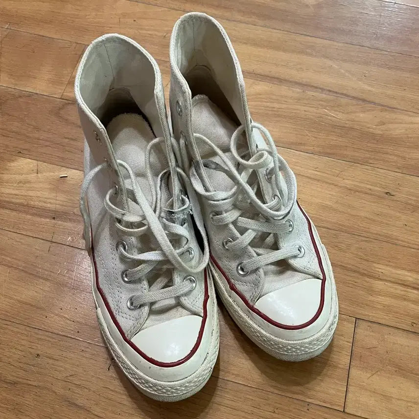 [BUNJANG] Converse Ivory High Top Sneakers (240) / 컨버스 아이보리 하이 240