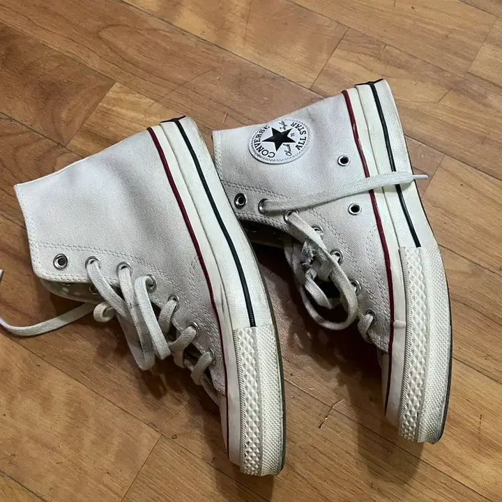 [BUNJANG] Converse Ivory High Top Sneakers (240) / 컨버스 아이보리 하이 240