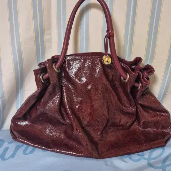 [BUNJANG] Furla Enamel Big Shoulder Bag / fulra 빅백숄더 에나멜