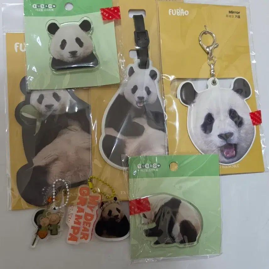 [BUNJANG] Fu Bao Character Goods Keyring, Mirror, Smart Tok Set / 푸바오굿즈