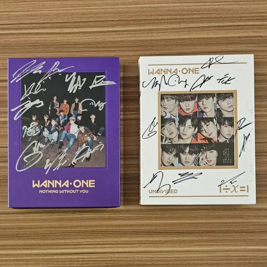 [BUNJANG] Wanna One Signed Album Bundle Set (Park Ji Hoon, Hwang Min Hyun) / 워너원 싸인앨범 2개 일괄 박지훈 황민현 wannaone 사인
