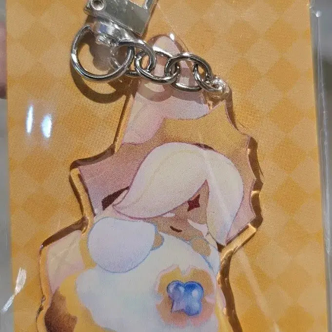 [BUNJANG] Cookie Run Pure Vanilla Cookie Epoxy Keychain / 쿠키런 쿠키앤모어 퓨어바닐라 쿠키 에폭시 키링