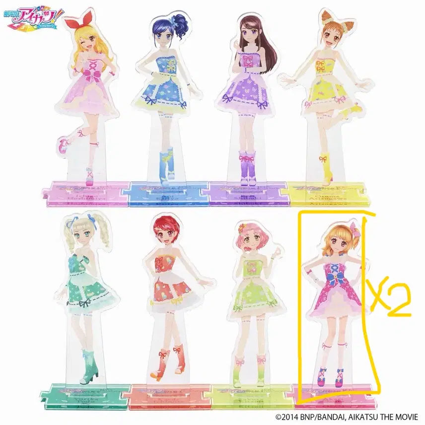 [BUNJANG] Aikatsu! Style Can Badge &amp; Sugar Coord Acrylic Stand - Ichigo, Akari / 아이카츠 스타일 캔뱃지 슈가코디아크릴 양도 이치고 아카리