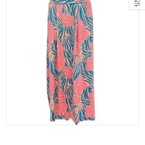 [BUNJANG] Hawaiian Flower Pattern Tube Top Jumpsuit / 하와이안 플라워 패턴 튜브탑 점프수트