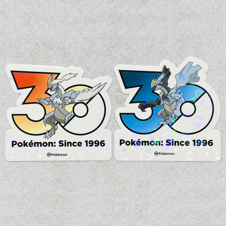 [BUNJANG] Pokemon 30th Anniversary Logo Sticker (White, Black Kyurem) / 포켓몬스터 30주년 로고 스티커 (화이트,블랙 큐레무)