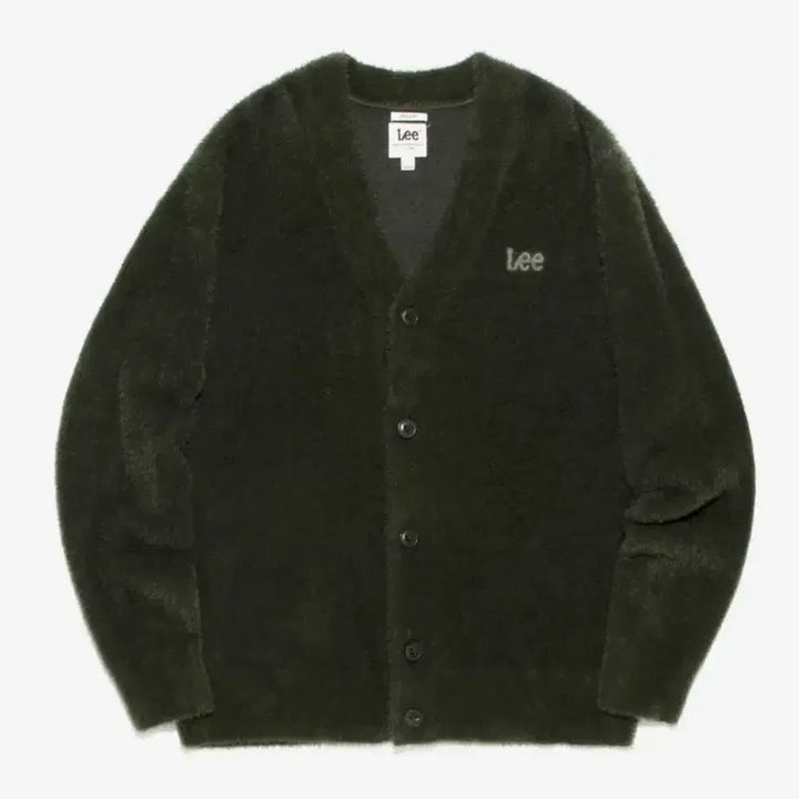 [BUNJANG] LEE Hairy V-Neck Cardigan Khaki / LEE 헤어리 브이넥 가디건 카키