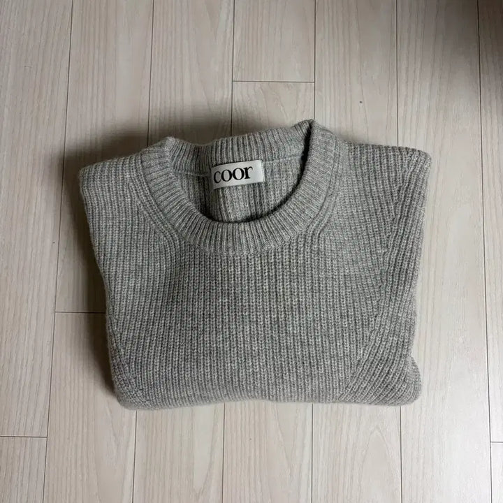 [BUNJANG] Coar Cashpop Crewneck Knit Melange Grey / [L] 쿠어 캐시팝 크루넥 니트 멜란지그레이
