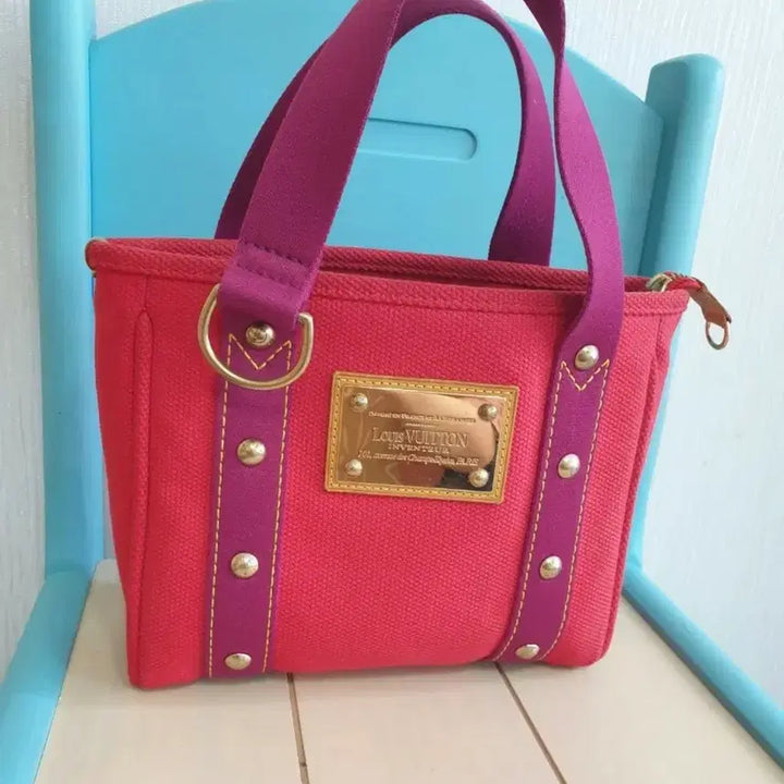 [BUNJANG] Louis Vuitton Antigua Cabas MM Red Tote Bag / 루이비통 안티구아 카바 MM 레드 토트백