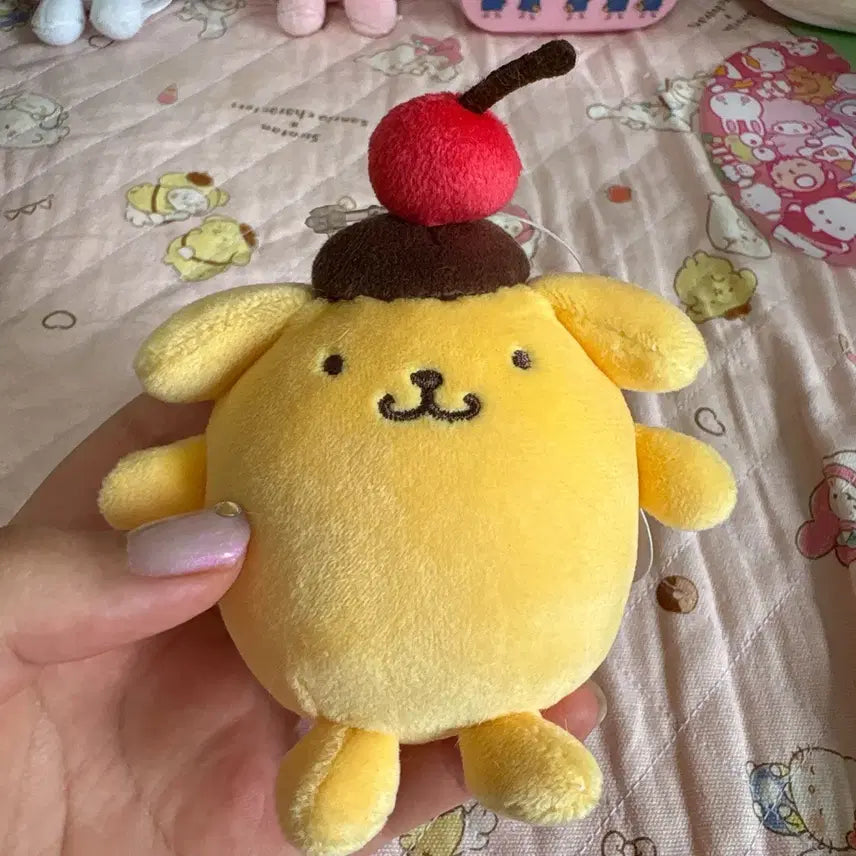 [BUNJANG] Pompompurin Happy Flavor Doll Keychain Custard / 폼폼푸린 해피플레이버 인형 키링 커스타드
