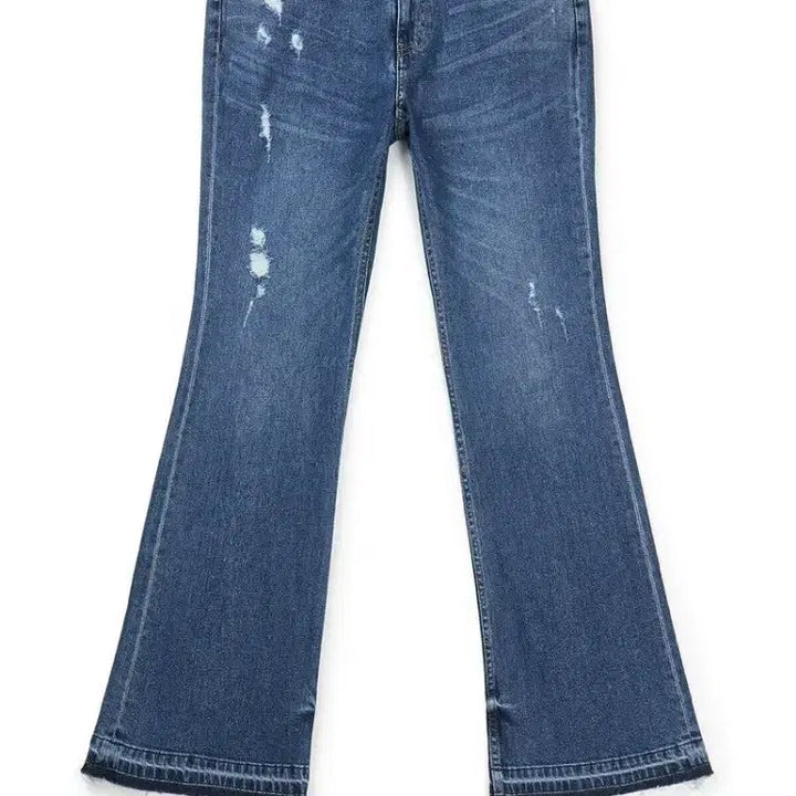 [BUNJANG] CHOWOO Distressed Bootcut Flare Jeans Blue / 플레어진 부츠컷 청바지