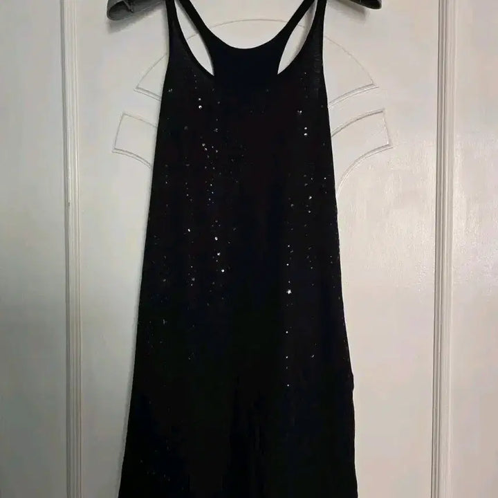 [BUNJANG] ZUCCA Black Sequin Embellished Sleeveless Maxi Dress / (새상품) 주카 ZUCCA 블랙 롱나시