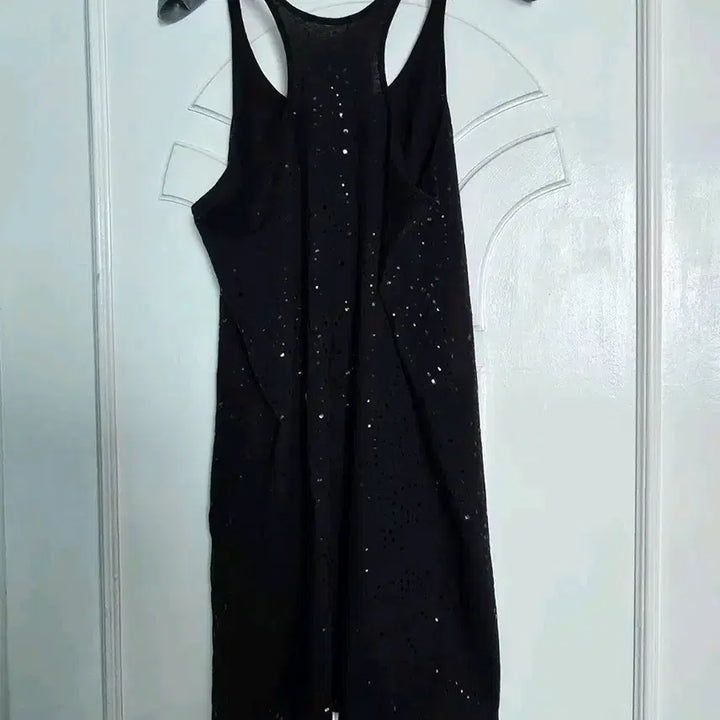 [BUNJANG] ZUCCA Black Sequin Embellished Sleeveless Maxi Dress / (새상품) 주카 ZUCCA 블랙 롱나시
