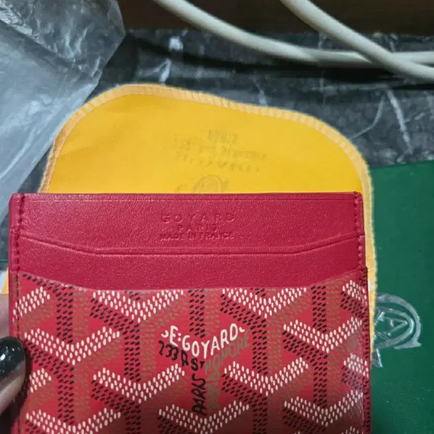 [BUNJANG] Goyard Card Holder Red Leather / 고야드 카드지갑 레드