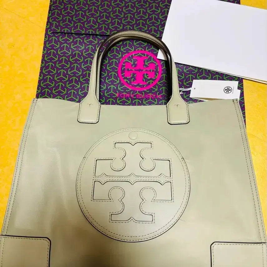 [BUNJANG] Tory Burch Small Ella Tote Bag Olive Sprig / [새제품/당일발송] 토리버치 스몰 엘라 토트백 Olive Sprig