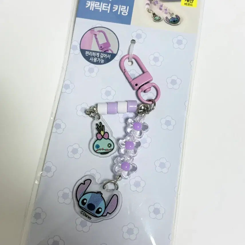 [BUNJANG] Disney Stitch Miniso Bag with Keychain / 디즈니 스티치 미니소 가방 + 키링