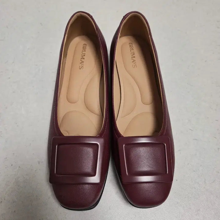 [BUNJANG] Brumas Burgundy Flat Loafers / 245)브루마스 버건디 플랫 로퍼