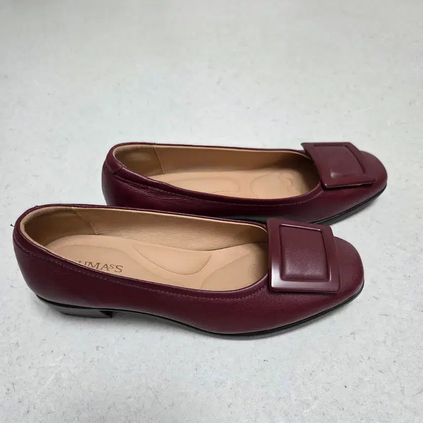 [BUNJANG] Brumas Burgundy Flat Loafers / 245)브루마스 버건디 플랫 로퍼